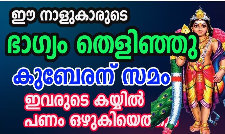 ഈ നക്ഷത്രക്കാരുടെ ജീവിതത്തിൽ പണം കുന്നു കൂടുന്നു. ഇവരെ ആരും തിരിച്ചറിയാതെ പോകരുതേ…| Astrology predictions