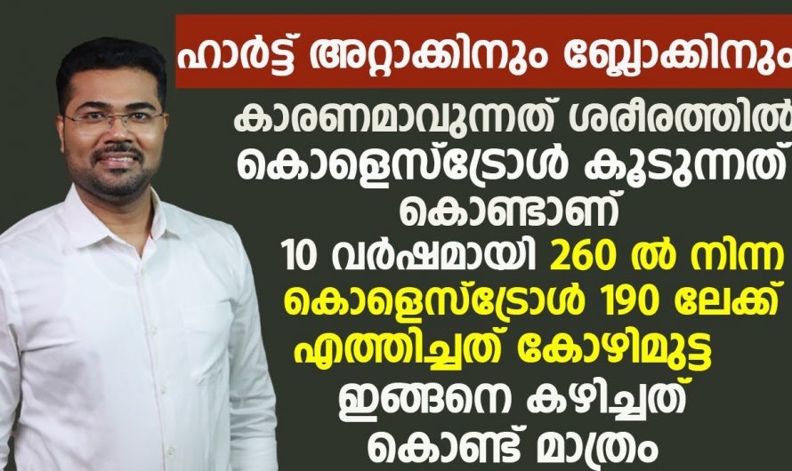 ആഹാരത്തിൽ ഇത്തരം മാറ്റങ്ങൾ കൊണ്ടുവരൂ. എത്ര വലിയ ഷുഗറും കൊളസ്ട്രോളും അലിഞ്ഞു പോകും. കണ്ടു നോക്കൂ.