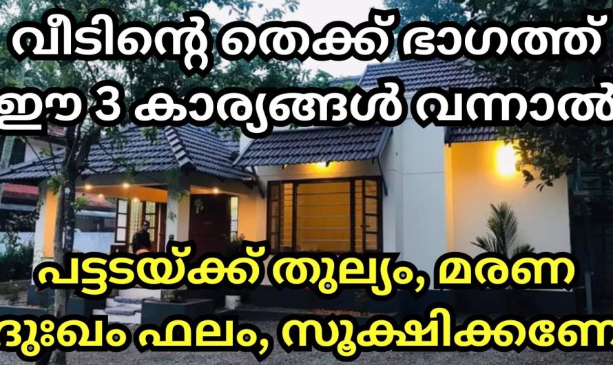 നിങ്ങളുടെ വീടിന്റെ തെക്ക് ദിശ മറ്റു ദിശകളെ അപേക്ഷിച്ച് താഴ്ന്നാണോ നിൽക്കുന്നത് ? ഇതുമൂലം വരുന്ന ദോഷങ്ങളെ കുറിച്ച് ആരും അറിയാതെ പോകരുതേ.