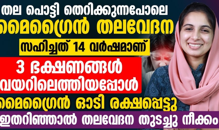 മൈഗ്രേൻ വേദനയെ വേരോടെ പറിച്ചു കളയാൻ ഇത്തരം ഭക്ഷണങ്ങൾ ശീലമാക്കൂ. ഇതാരും നിസ്സാരമായി കാണരുതേ.