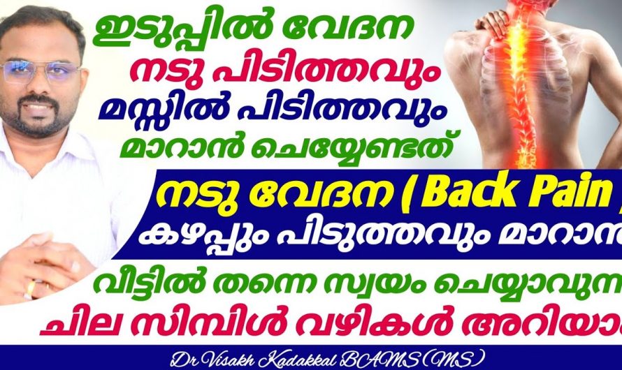 നടുവേദന നിങ്ങളെ ബുദ്ധിമുട്ടിക്കുന്ന ഒരു പ്രശ്നമാണോ? എങ്കിൽ ഇതാരും കാണാതെ പോകരുതേ…| Back pain and muscle pain