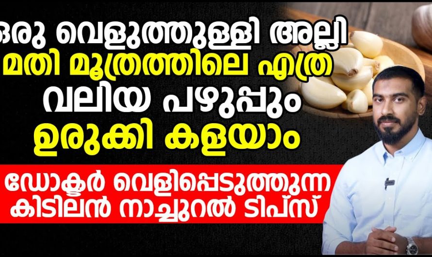 മൂത്രത്തിലെ പഴുപ്പിനെ ഇല്ലാതാക്കാൻ ഇതൊരു അല്ലി മതി. ഇതാരും നിസ്സാരമായി കാണരുതേ.