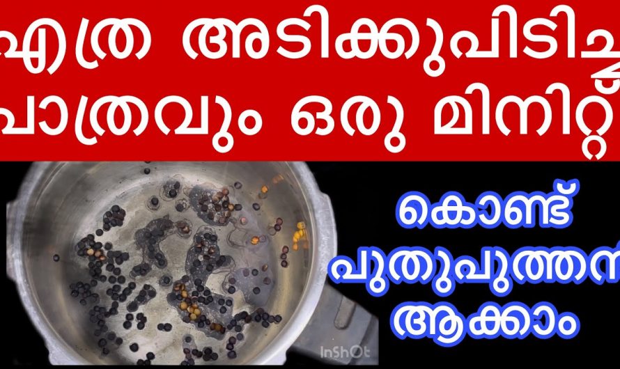 ഇങ്ങനെ ചെയ്യൂ അടിപിടിച്ച ഏത് പാത്രവും നിമിഷ നേരം കൊണ്ട് ക്ലീനാക്കാം. ഇത് നിങ്ങളെ ശരിക്കും ഞെട്ടിക്കും.